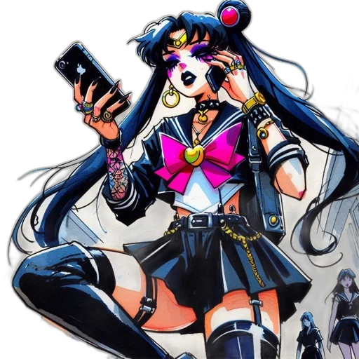 weapon, staff, anime, cyberpunk transparent PNG cut-out