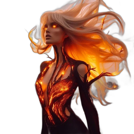 hair, dress, fantasy art, concept art transparent PNG cut-out