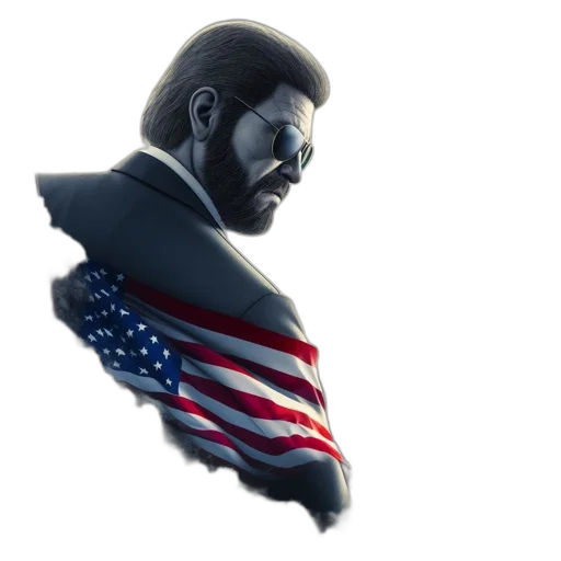 jacket, concept art, comic book art, 3d render transparent PNG cut-out