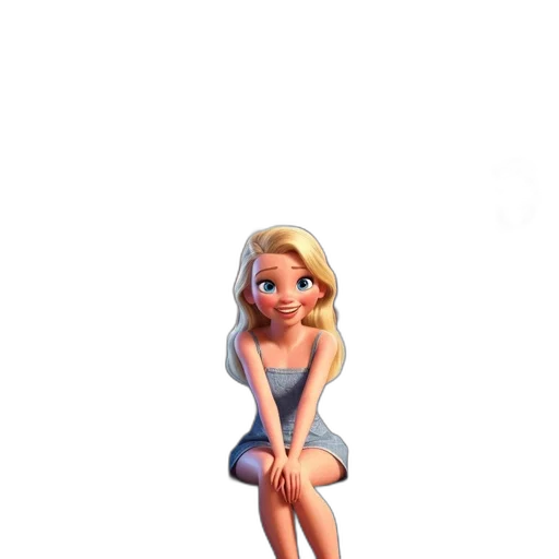 dress, 3d render, cartoon, concept art transparent PNG cut-out