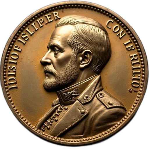face, photorealistic, coin, depicting transparent PNG cut-out