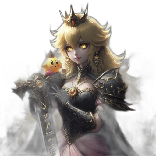 crown, staff, weapon, fantasy art transparent PNG cut-out