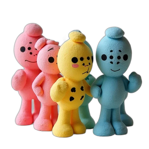 3d render, pastel, smurch, eraser transparent PNG cut-out