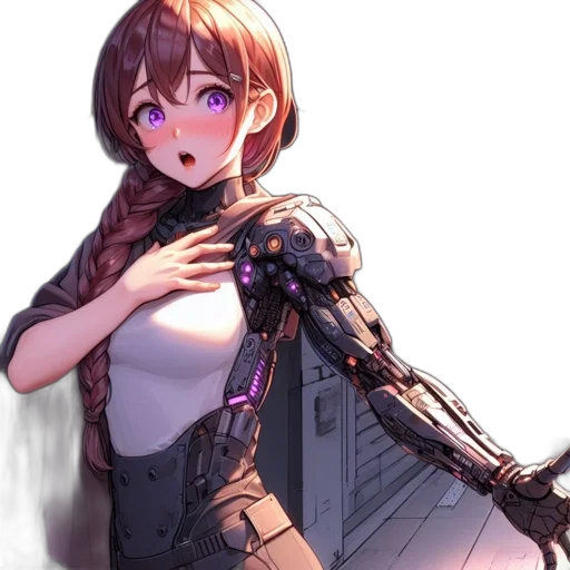robot, dress, weapon, sword transparent PNG cut-out