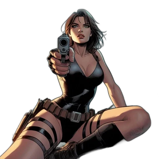 weapon, comic book art, concept art, cyberpunk transparent PNG cut-out