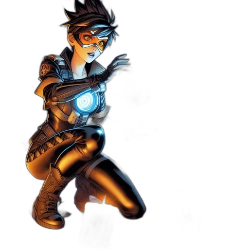 robot, staff, concept art, comic book art transparent PNG cut-out