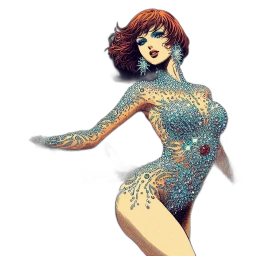 dress, fantasy art, comic book art, concept art transparent PNG cut-out