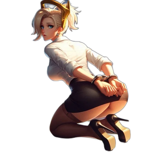 staff, dress, weapon, crown transparent PNG cut-out