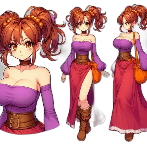 dress, concept art, anime, fantasy art transparent PNG cut-out