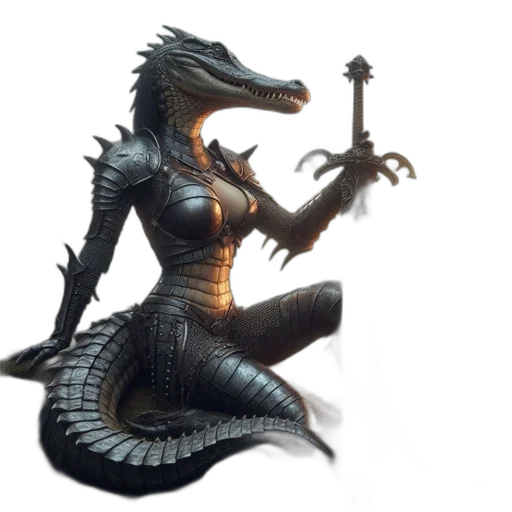 dragon, creature, animal, staff transparent PNG cut-out