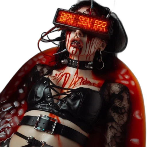 mask, jacket, cyberpunk, concept art transparent PNG cut-out