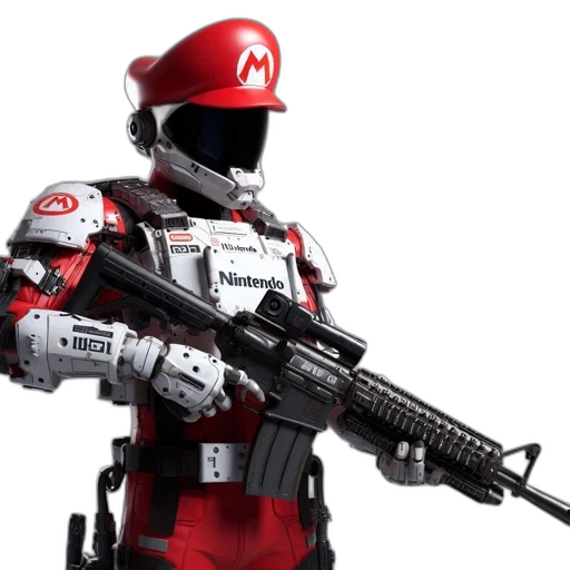 weapon, robot, concept art, 3d render transparent PNG cut-out