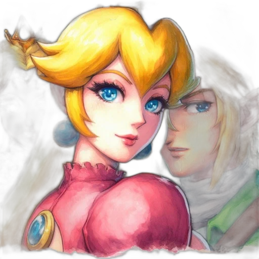 face, crown, watercolor, concept art transparent PNG cut-out