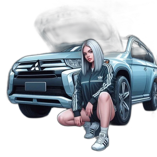 car, jacket, shoes, concept art transparent PNG cut-out