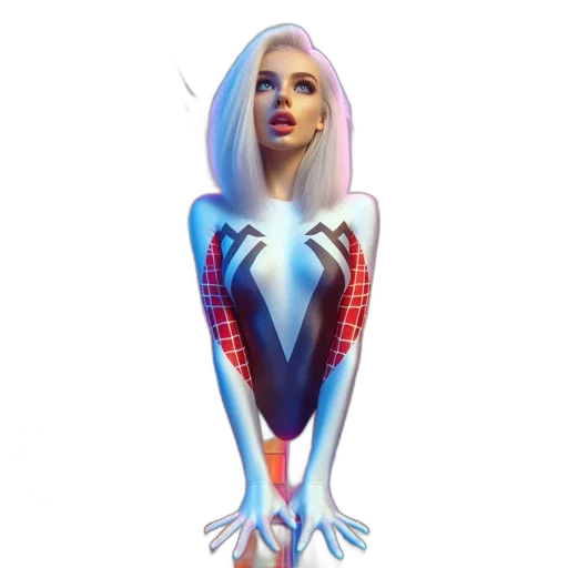 dress, robot, creature, hair transparent PNG cut-out