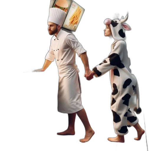 food, hat, concept art, 3d render transparent PNG cut-out