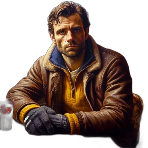 jacket, concept art, photorealistic, oil painting transparent PNG cut-out