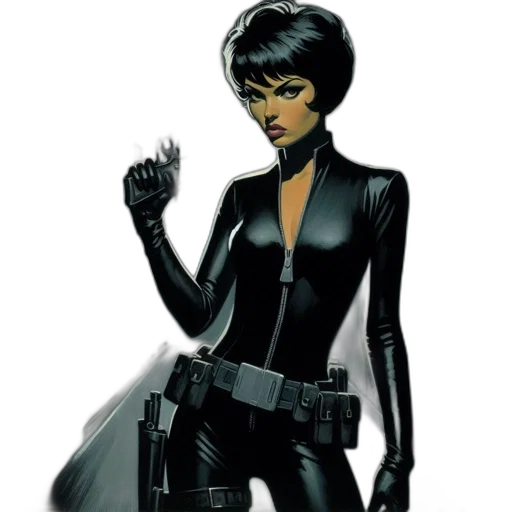 comic book art, concept art, cartoon, woman transparent PNG cut-out