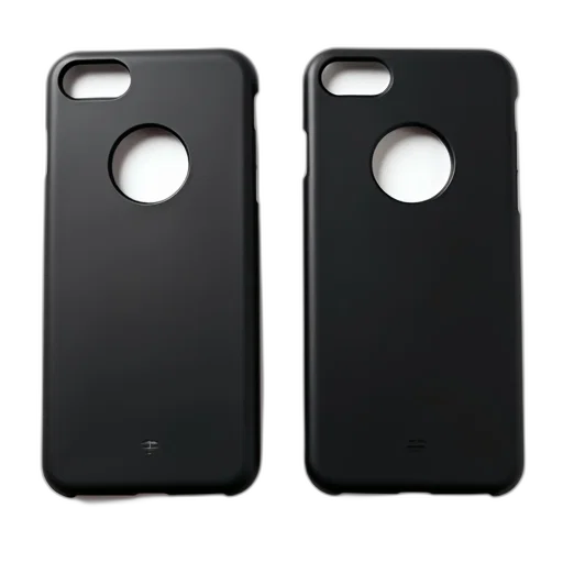 two, identical, black, smartphone transparent PNG cut-out