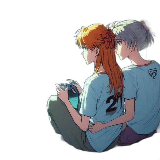 anime, watercolor, concept art, pixel art transparent PNG cut-out