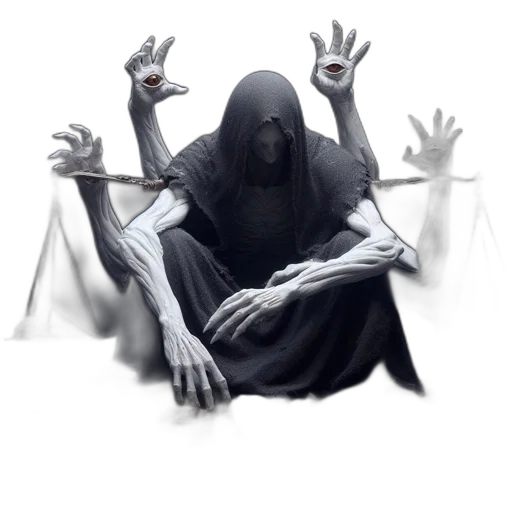 mask, creature, staff, weapon transparent PNG cut-out