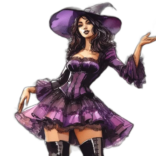 dress, concept art, fantasy art, watercolor transparent PNG cut-out