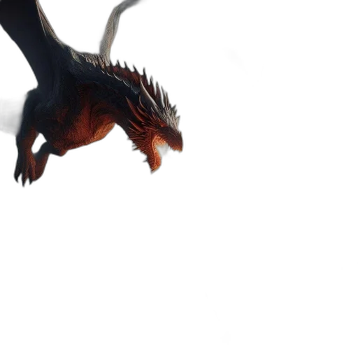 dragon, creature, animal, weapon transparent PNG cut-out