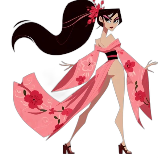 dress, concept art, cartoon, fantasy art transparent PNG cut-out