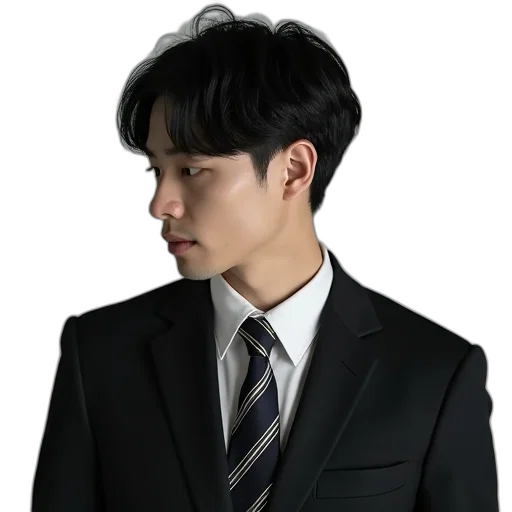 staff, jacket, face, photorealistic transparent PNG cut-out