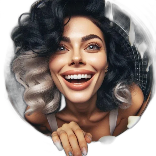 face, hair, jewelry, mask transparent PNG cut-out