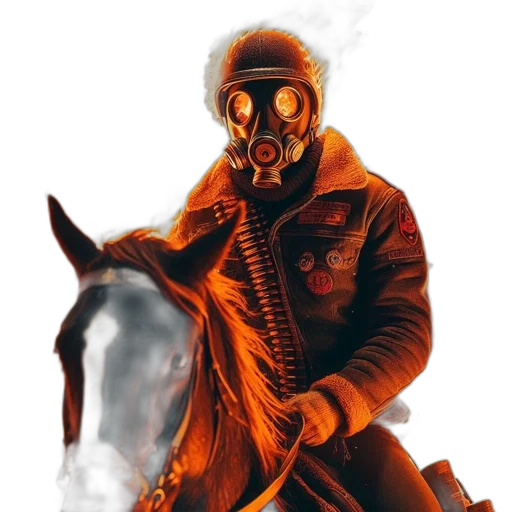 mask, jacket, weapon, animal transparent PNG cut-out