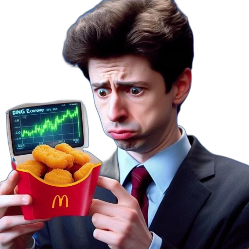 food, man, suit, surprised transparent PNG cut-out