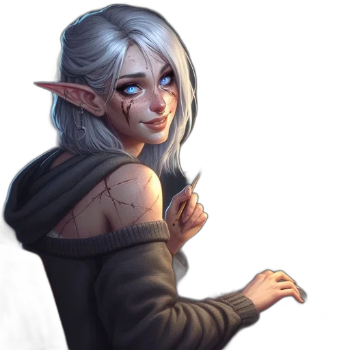 staff, face, fantasy art, concept art transparent PNG cut-out