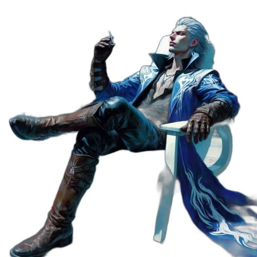 jacket, sword, staff, concept art transparent PNG cut-out