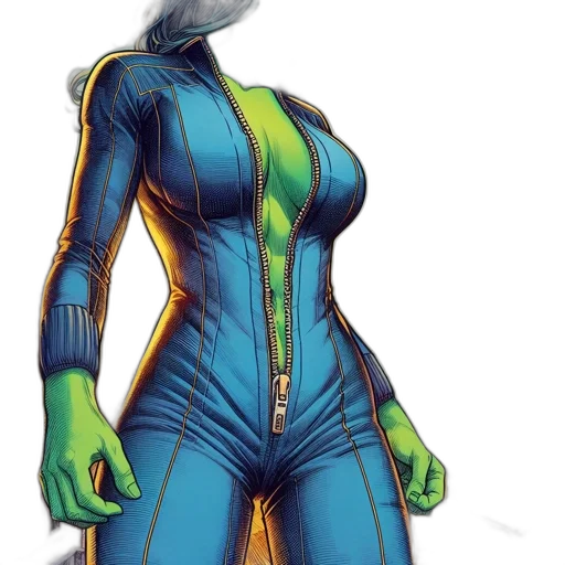 dress, robot, mask, comic book art transparent PNG cut-out