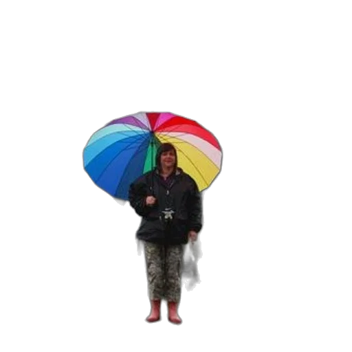umbrella, jacket, staff, hat transparent PNG cut-out