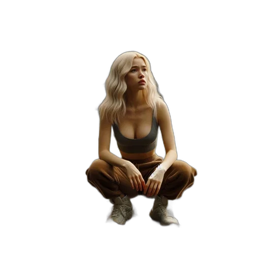 face, creature, dress, hair transparent PNG cut-out