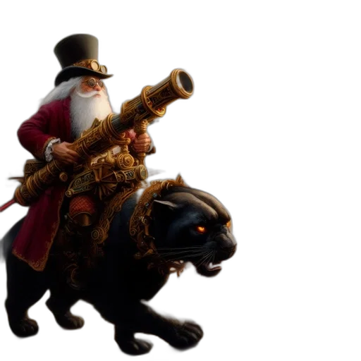 staff, hat, animal, 3d render transparent PNG cut-out