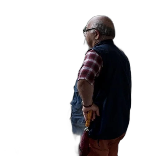 jacket, staff, face, robot transparent PNG cut-out