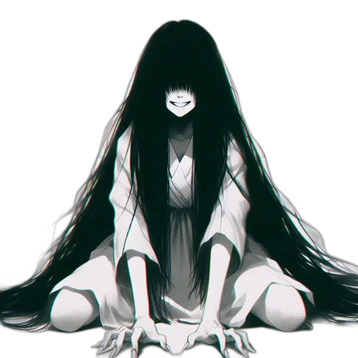 creature, mask, hair, dress transparent PNG cut-out