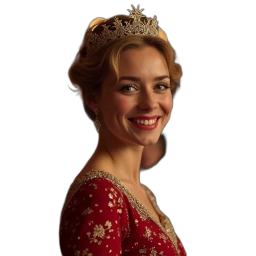 crown, face, dress, jewelry transparent PNG cut-out