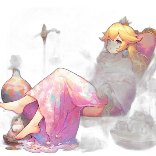 dress, dragon, crown, staff transparent PNG cut-out