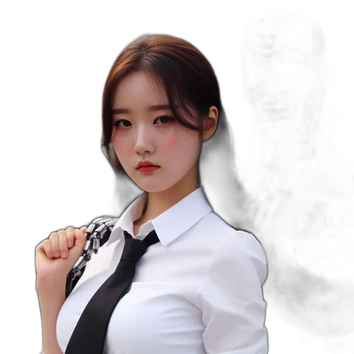 staff, face, photorealistic, oil painting transparent PNG cut-out