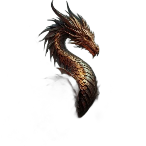 dragon, creature, staff, animal transparent PNG cut-out