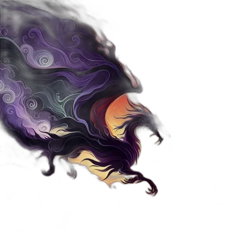 dragon, hair, mask, creature transparent PNG cut-out
