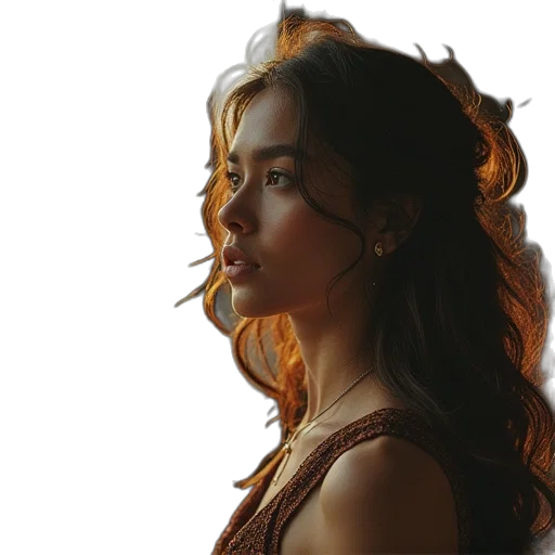 crown, face, dragon, hair transparent PNG cut-out