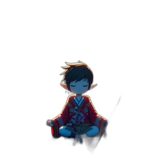 jacket, robot, staff, creature transparent PNG cut-out