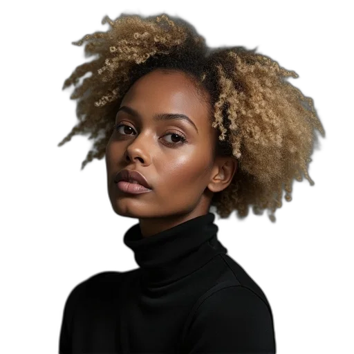 hair, jacket, face, crown transparent PNG cut-out