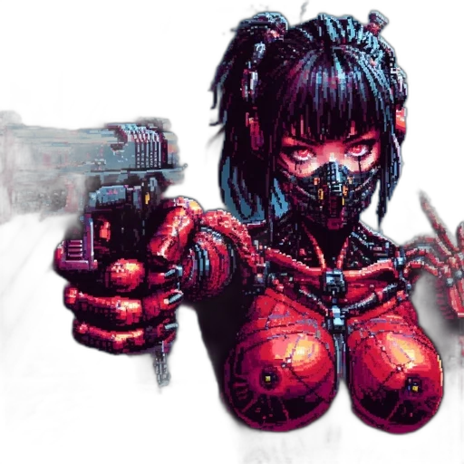 weapon, cyberpunk, comic book art, concept art transparent PNG cut-out