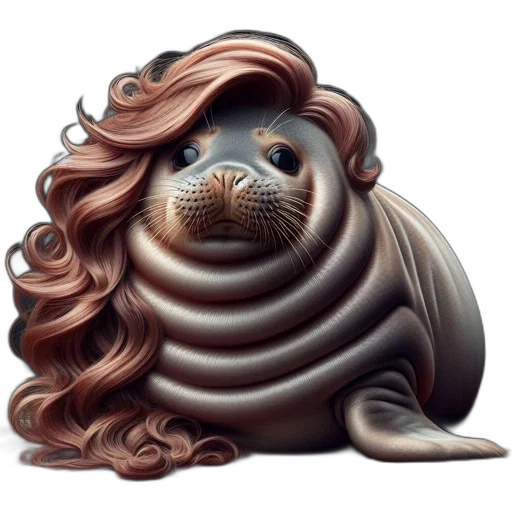 hair, animal, creature, dress transparent PNG cut-out